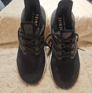 adidas Men’s Black and White Ultraboost-style Sneakers